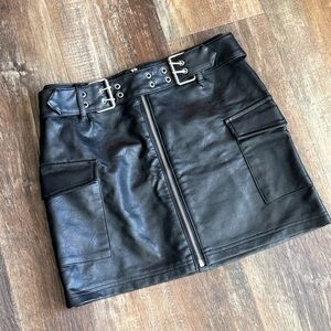 Black Leather Skirt